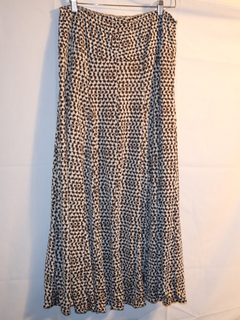 Anthropologie Lapis Geomtric Brown Midi Skirt Size XL - Picture 6 of 12